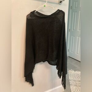 Cruise Club new with tags black sweater poncho (OS)